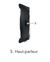 vue du haut parleur de la montre alarme personnes âgées